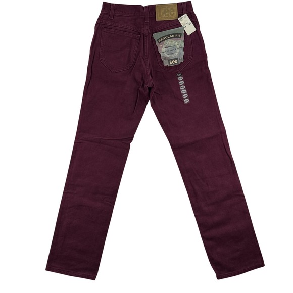 Lee Jeans Mens 29x32 Maroon Regular Fit‎ Straight Leg Cotton Comfortable Waist - Picture 1 of 11